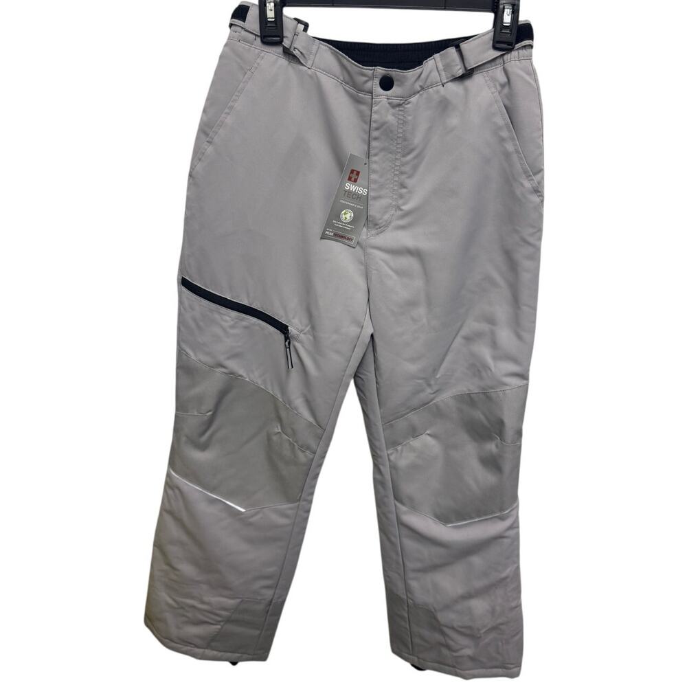 NEW Swiss Tech XL 14/16 snow pant winter ski insulated Gray Boy Girl pocket kid